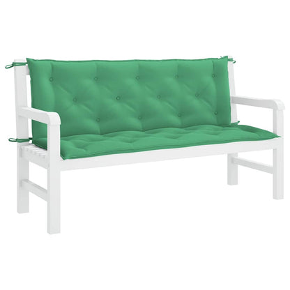 Garden Bench Cushion Green 59.1"x(19.7"+19.7")x2.8" Oxford Fabric