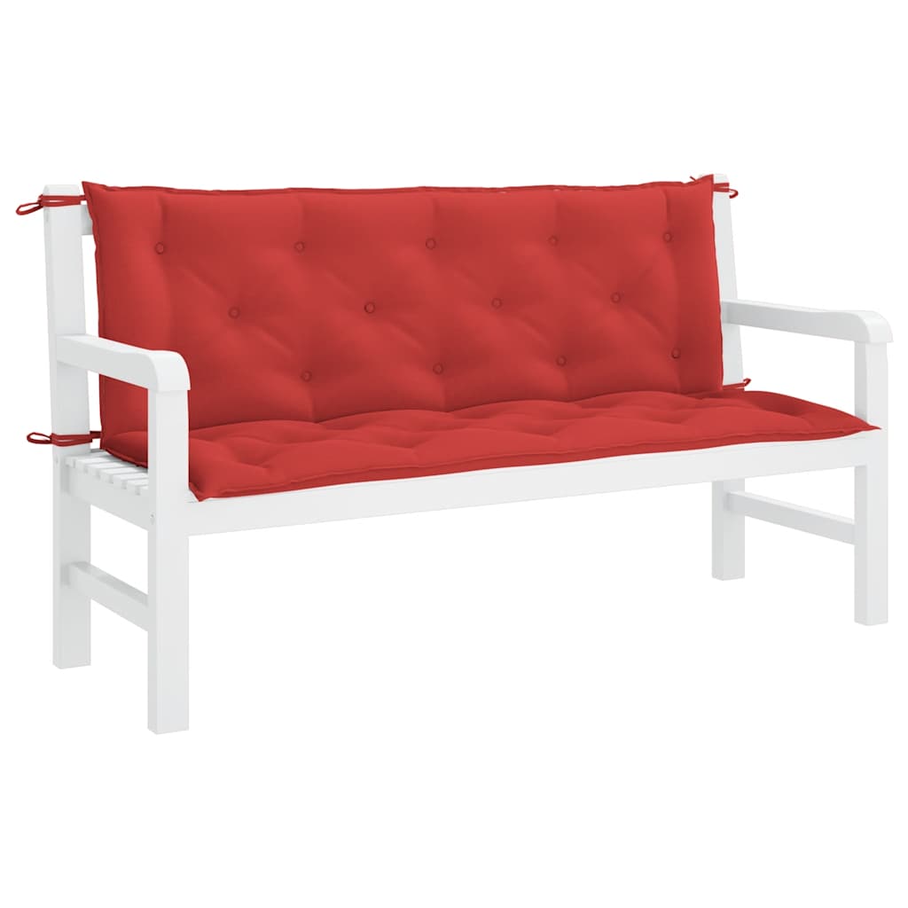 Garden Bench Cushion Red 59.1"x(19.7"+19.7")x2.8" Oxford Fabric