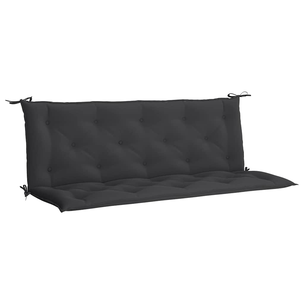 Garden Bench Cushion Black 59.1"x(19.7"+19.7")x2.8" Oxford Fabric