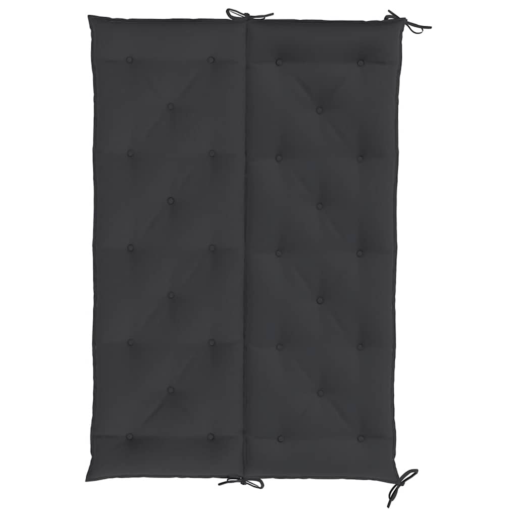 Garden Bench Cushion Black 59.1"x(19.7"+19.7")x2.8" Oxford Fabric