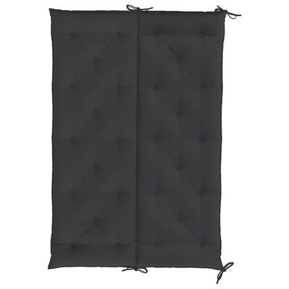 Garden Bench Cushion Black 59.1"x(19.7"+19.7")x2.8" Oxford Fabric