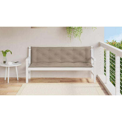 Garden Bench Cushion Taupe 59.1"x(19.7"+19.7")x2.8" Oxford Fabric
