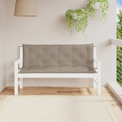 Garden Bench Cushion Taupe 59.1"x(19.7"+19.7")x2.8" Oxford Fabric