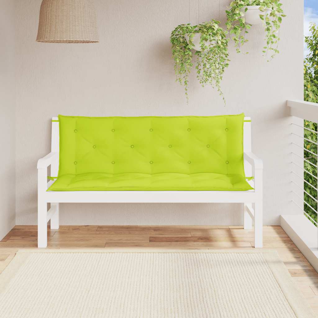 Garden Bench Cushion Bright Green 59.1"x(19.7"+19.7")x2.8" Oxford Fabric