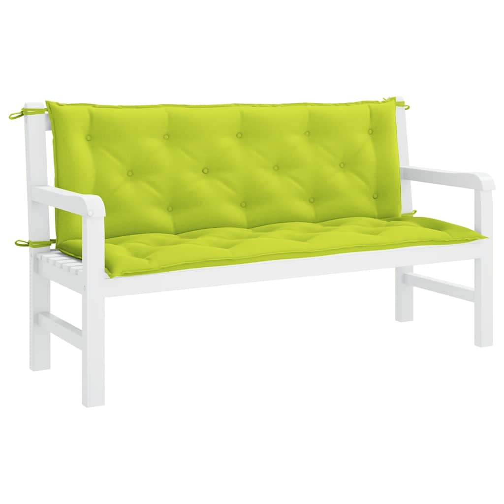 Garden Bench Cushion Bright Green 59.1"x(19.7"+19.7")x2.8" Oxford Fabric