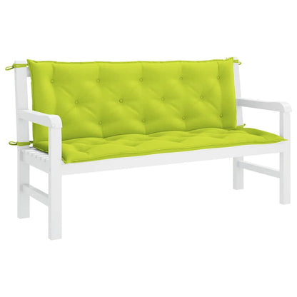Garden Bench Cushion Bright Green 59.1"x(19.7"+19.7")x2.8" Oxford Fabric