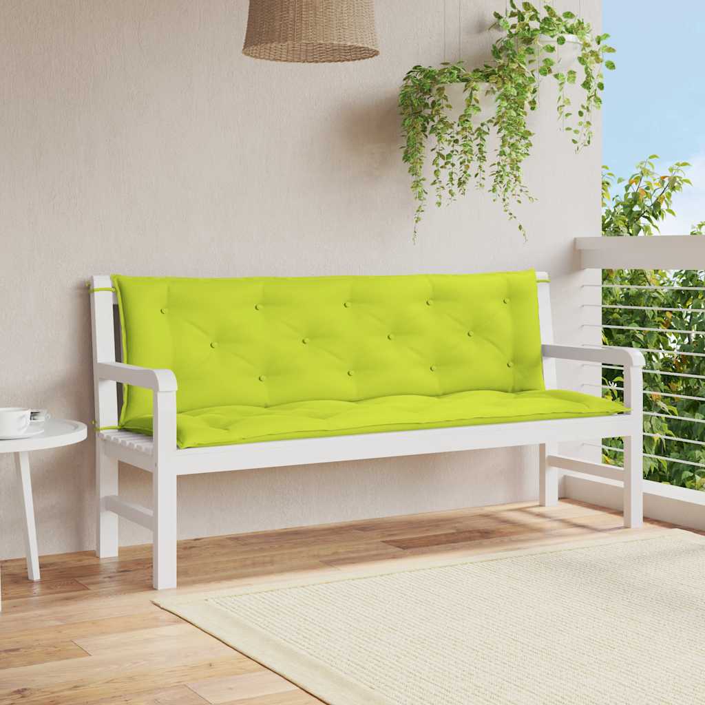 Garden Bench Cushion Bright Green 59.1"x(19.7"+19.7")x2.8" Oxford Fabric