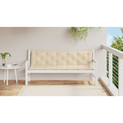 Garden Bench Cushion Beige 70.9"x(19.7"+19.7")x2.8" Oxford Fabric