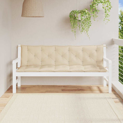 Garden Bench Cushion Beige 70.9"x(19.7"+19.7")x2.8" Oxford Fabric