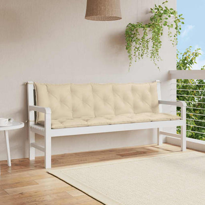 Garden Bench Cushion Beige 70.9"x(19.7"+19.7")x2.8" Oxford Fabric