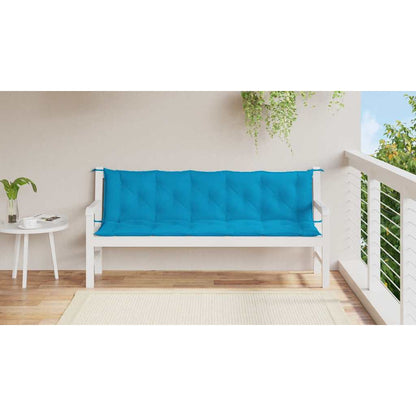 Garden Bench Cushion Light Blue 70.9"x(19.7"+19.7")x2.8" Oxford Fabric