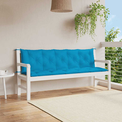 Garden Bench Cushion Light Blue 70.9"x(19.7"+19.7")x2.8" Oxford Fabric