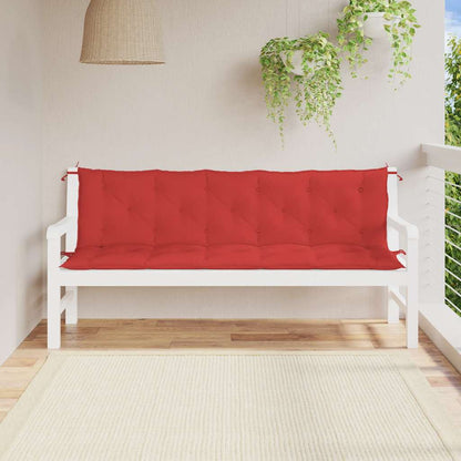 Garden Bench Cushion Red 70.9"x(19.7"+19.7")x2.8" Oxford Fabric