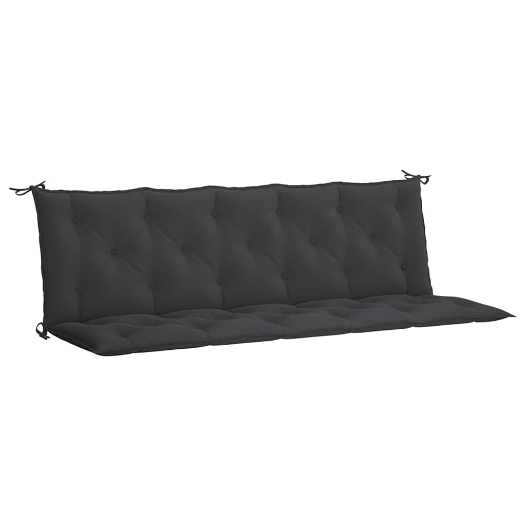 Garden Bench Cushion Black 70.9"x(19.7"+19.7")x2.8" Oxford Fabric