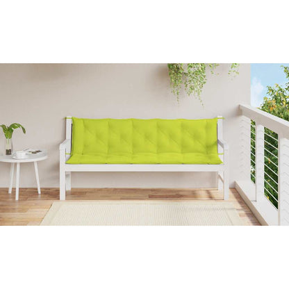 Garden Bench Cushion Bright Green 70.9"x(19.7"+19.7")x2.8" Oxford Fabric