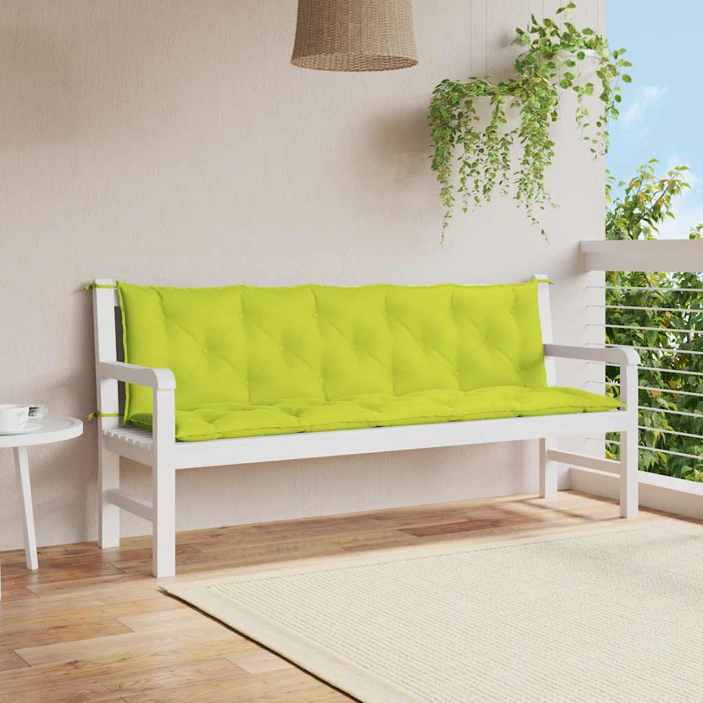 Garden Bench Cushion Bright Green 70.9"x(19.7"+19.7")x2.8" Oxford Fabric