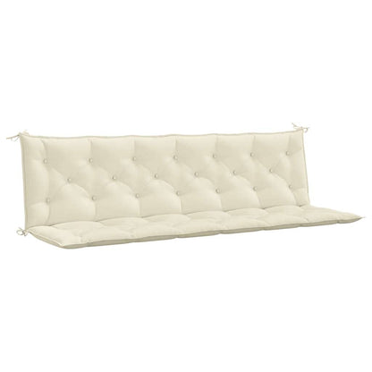 Garden Bench Cushion Cream White 78.7"x(19.7"+19.7")x2.8" Oxford Fabric