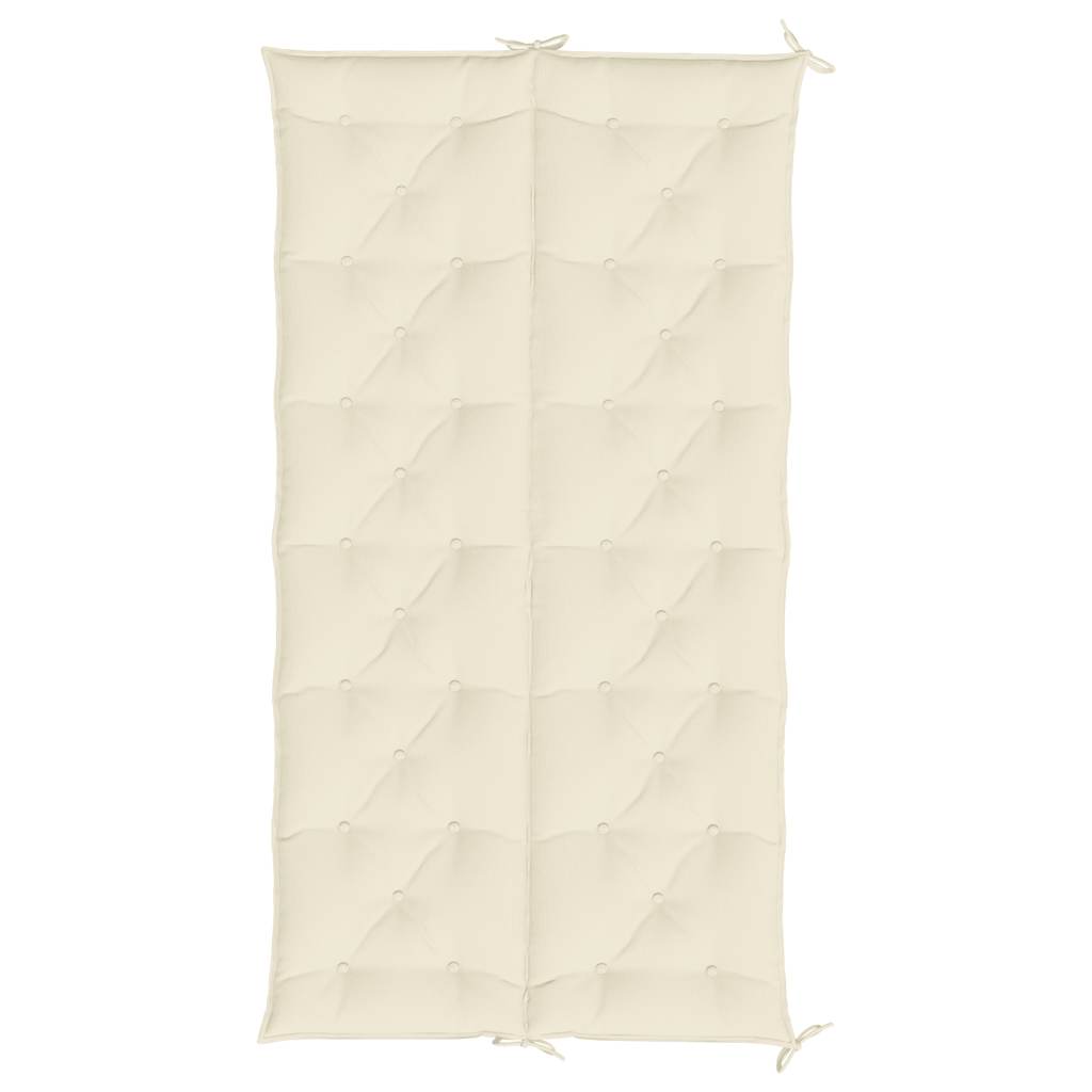 Garden Bench Cushion Cream White 78.7"x(19.7"+19.7")x2.8" Oxford Fabric