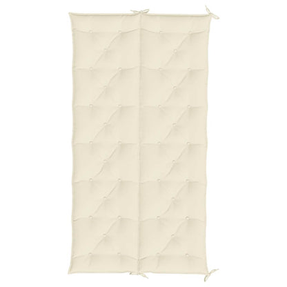Garden Bench Cushion Cream White 78.7"x(19.7"+19.7")x2.8" Oxford Fabric