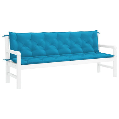 Garden Bench Cushion Light Blue 78.7"x(19.7"+19.7")x2.8" Oxford Fabric
