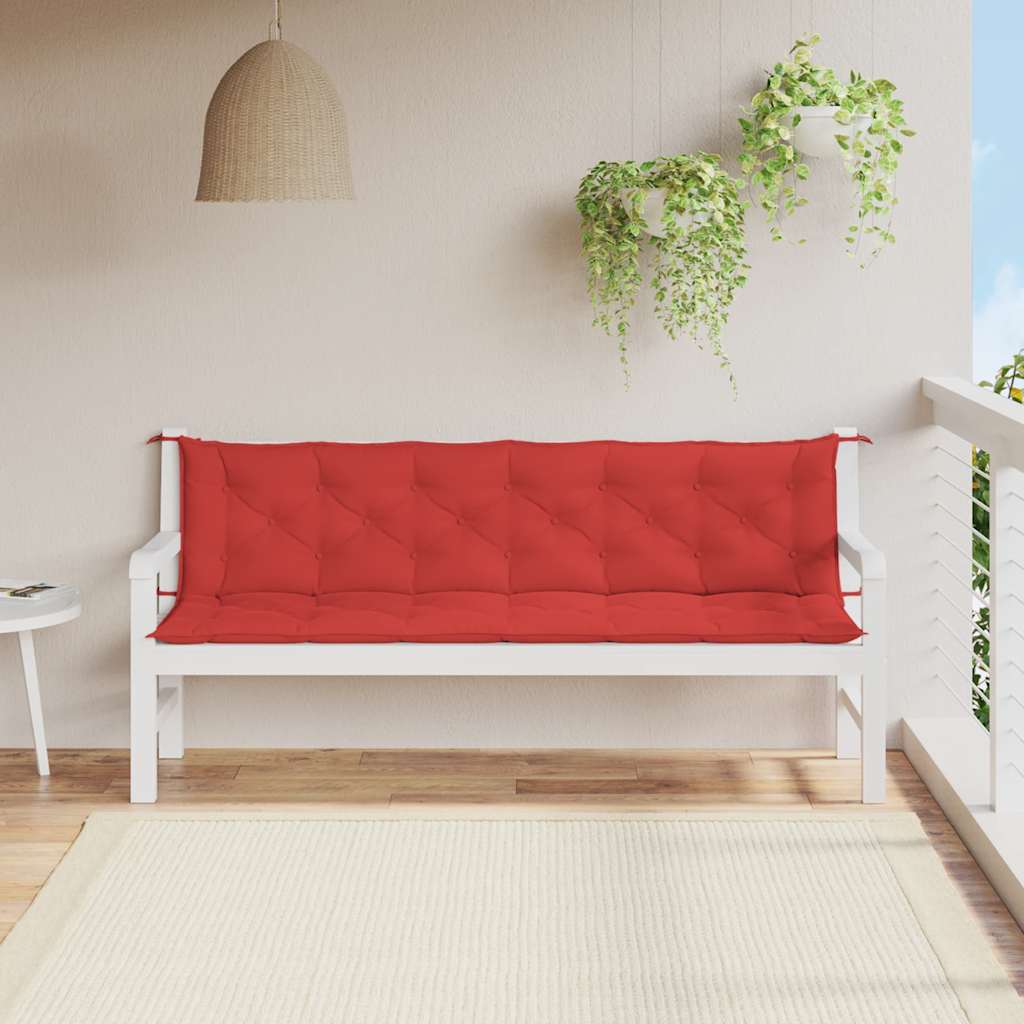 Garden Bench Cushion Red 78.7"x(19.7"+19.7")x2.8" Oxford Fabric