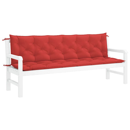 Garden Bench Cushion Red 78.7"x(19.7"+19.7")x2.8" Oxford Fabric