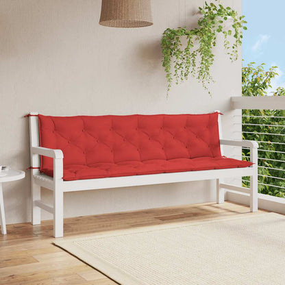 Garden Bench Cushion Red 78.7"x(19.7"+19.7")x2.8" Oxford Fabric