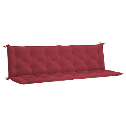 Garden Bench Cushion Wine Red 78.7"x(19.7"+19.7")x2.8" Oxford Fabric