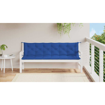 Garden Bench Cushion Blue 78.7"x(19.7"+19.7")x2.8" Oxford Fabric