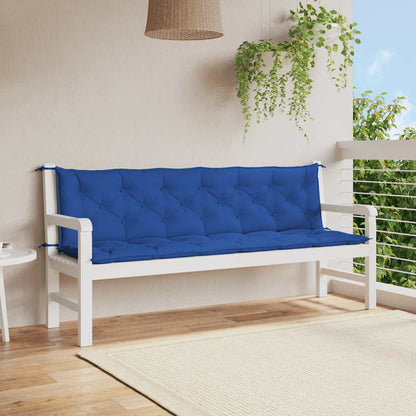 Garden Bench Cushion Blue 78.7"x(19.7"+19.7")x2.8" Oxford Fabric