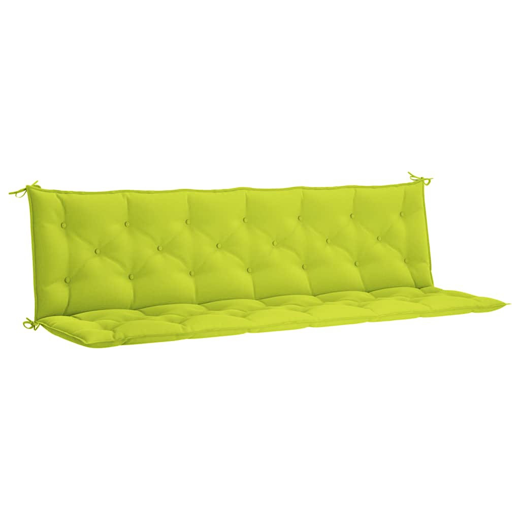 Garden Bench Cushion Bright Green 78.7"x(19.7"+19.7")x2.8" Oxford Fabric