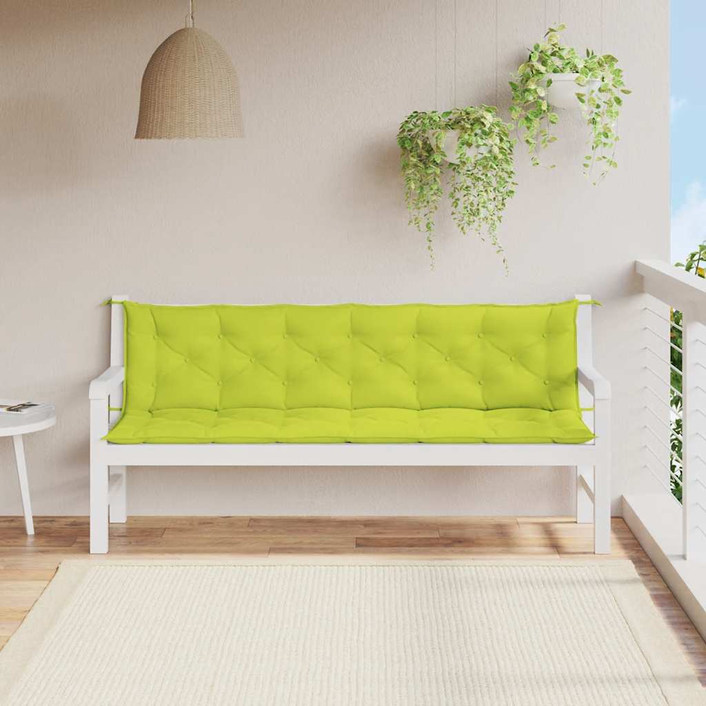 Garden Bench Cushion Bright Green 78.7"x(19.7"+19.7")x2.8" Oxford Fabric