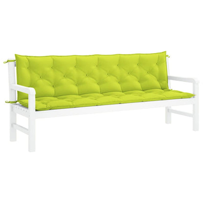 Garden Bench Cushion Bright Green 78.7"x(19.7"+19.7")x2.8" Oxford Fabric