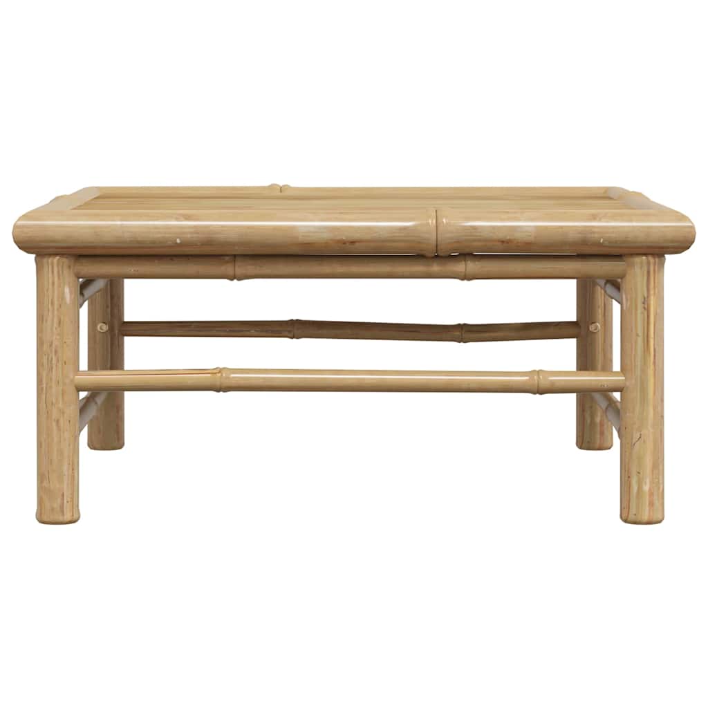 Garden Table | Natural Bamboo | Bamboo | 65 x 65 x 30 cm | Lightweight