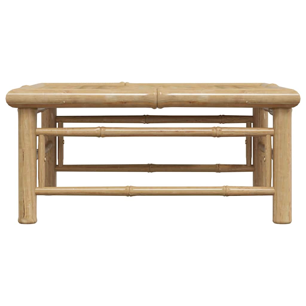 Garden Table | Natural Bamboo | Bamboo | 65 x 65 x 30 cm | Lightweight