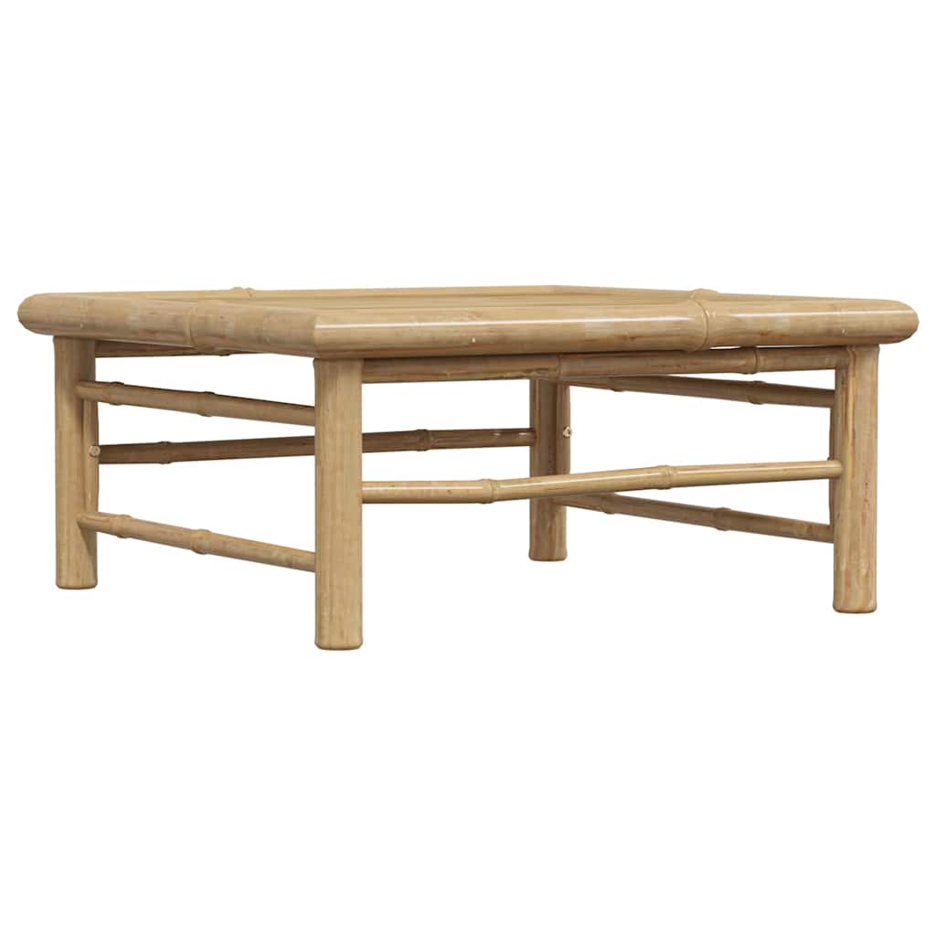 Garden Table | Natural Bamboo | Bamboo | 65 x 65 x 30 cm | Lightweight