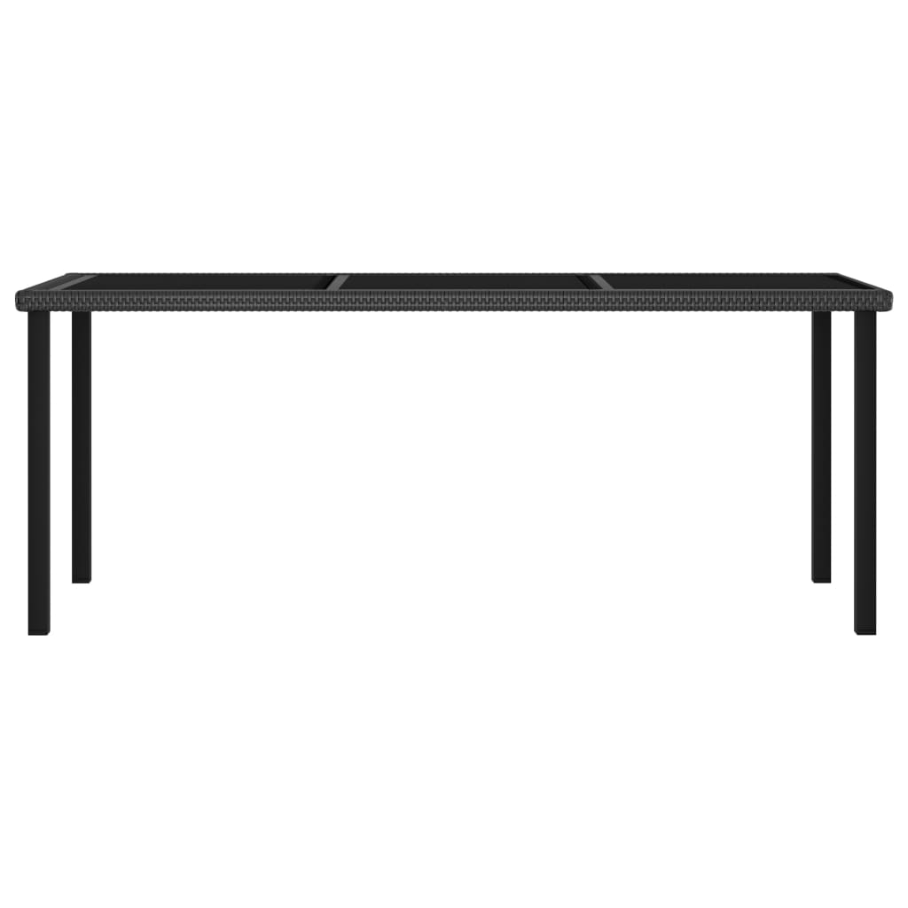 vidaXL Garden Dining Table Black