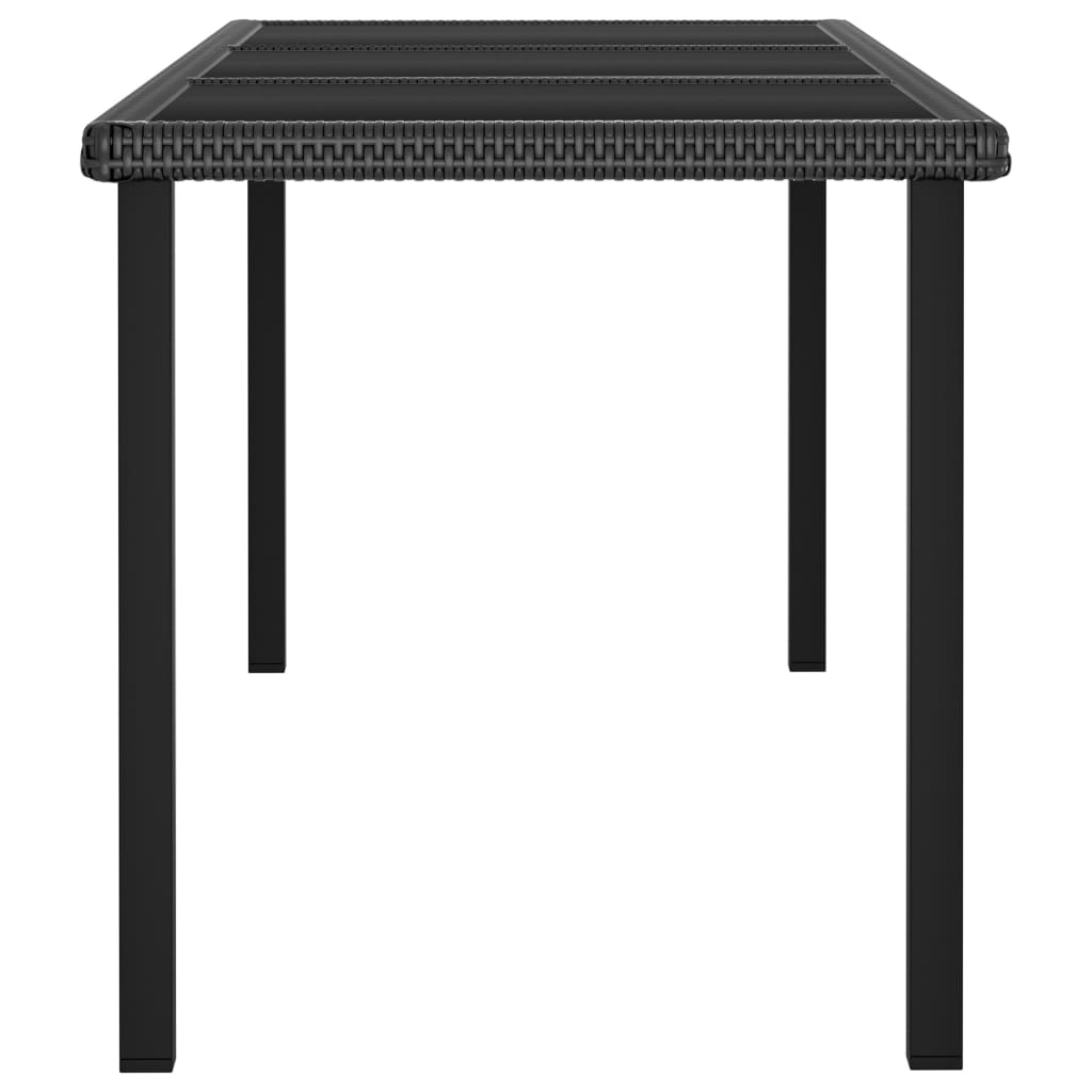 vidaXL Garden Dining Table Black
