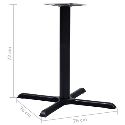 Bistro Table Leg Black 76x76x72 cm Cast Iron