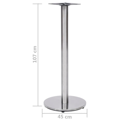 Bistro Table Leg | Silver | Stainless steel | Ø45 x 107 cm |  Industrial