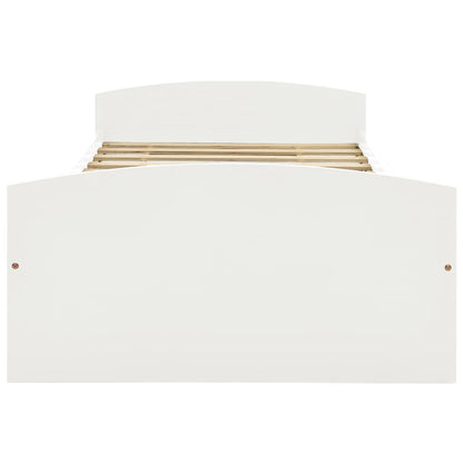 Bed Frame with 2 Drawers without Mattress White 90x200 cm