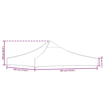 Party Tent Roof 3x3 m Terracotta 270 g/m²