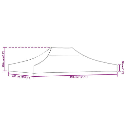 Party Tent Roof 4x3 m Taupe 270 g/m²