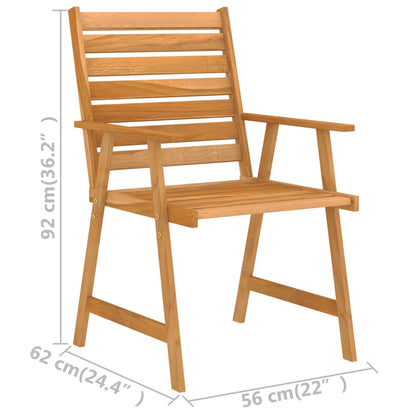 Outdoor Dining Set | Natural Wood | Solid Acacia wood | 5-Piece | Durable