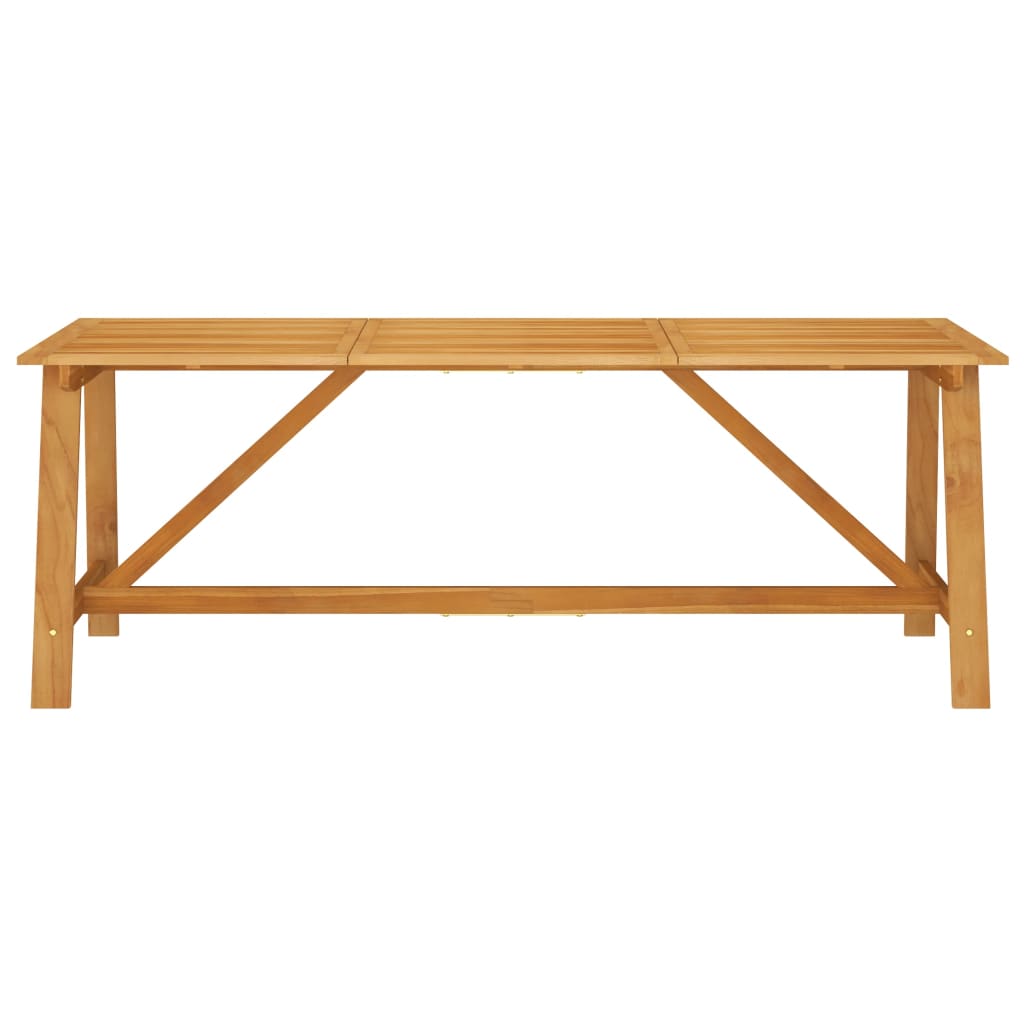 Outdoor Dining Set | Warm Brown | Solid Acacia Wood | Large | Seats Many