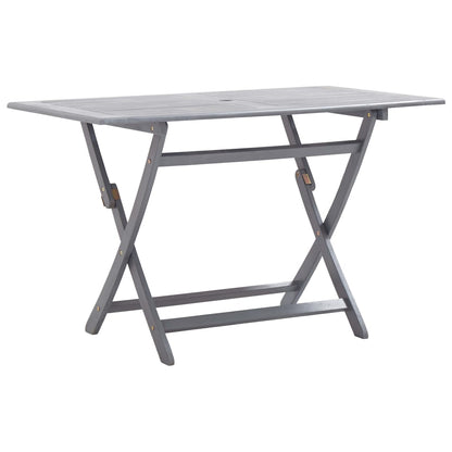 Garden Dining Set | Grey | Solid acacia wood | Medium | Foldable