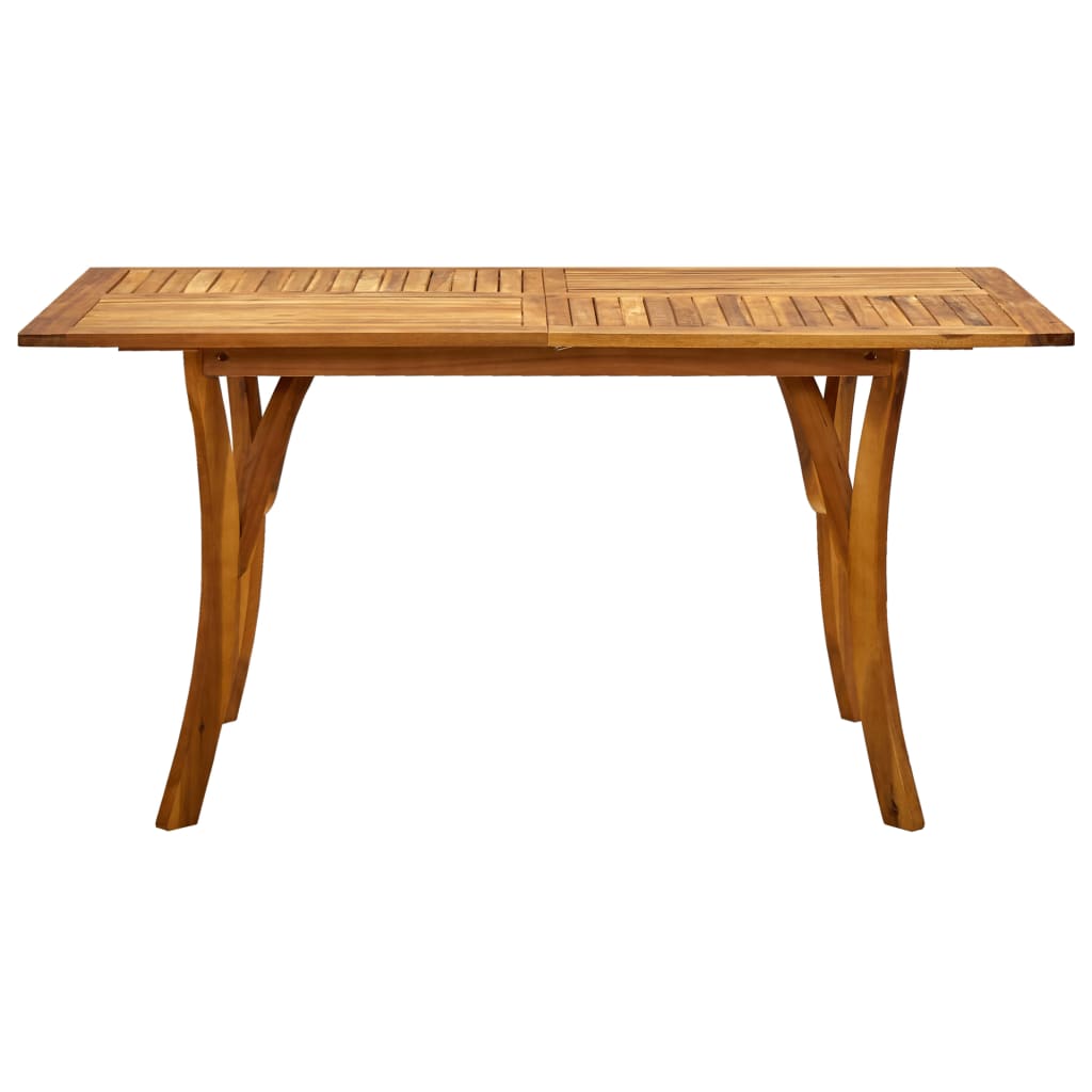 7 Piece Garden Dining Set 150x90 cm Solid Acacia Wood