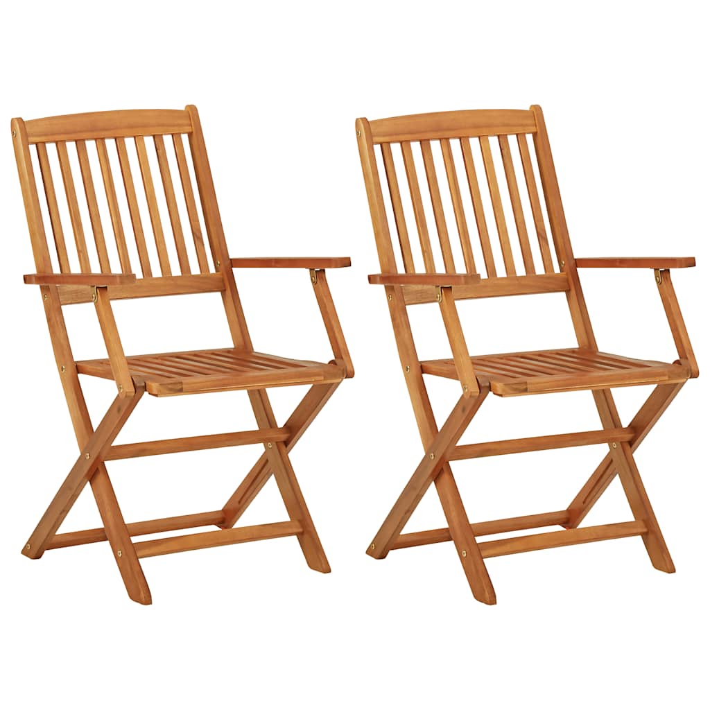 Garden Dining Set | Wooden Brown | Solid Acacia wood | Compact | Foldable