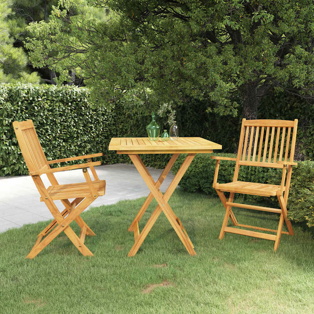 Garden Dining Set | Wooden Brown | Solid Acacia wood | Compact | Foldable