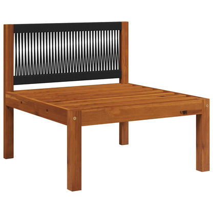 3 Piece Garden Lounge Set with Cushions Wood Acacia&Rope